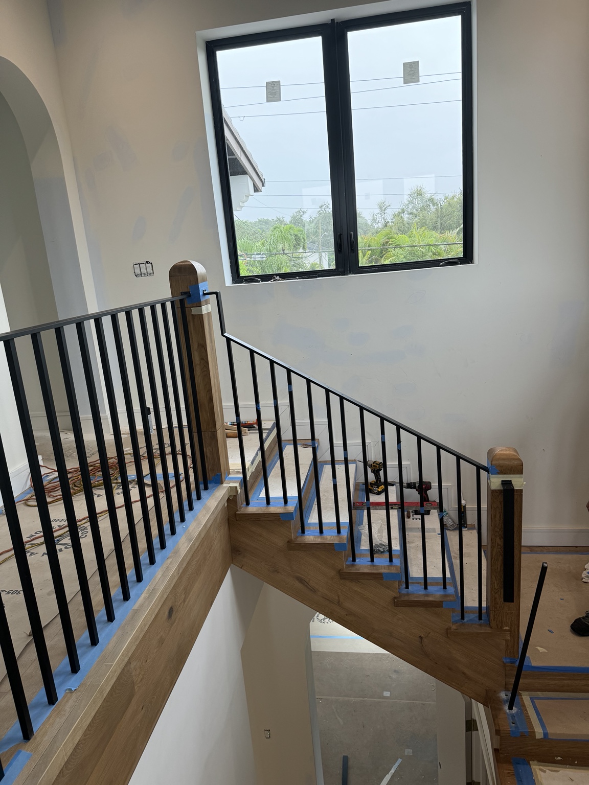 Custom interior stair and balcony railing