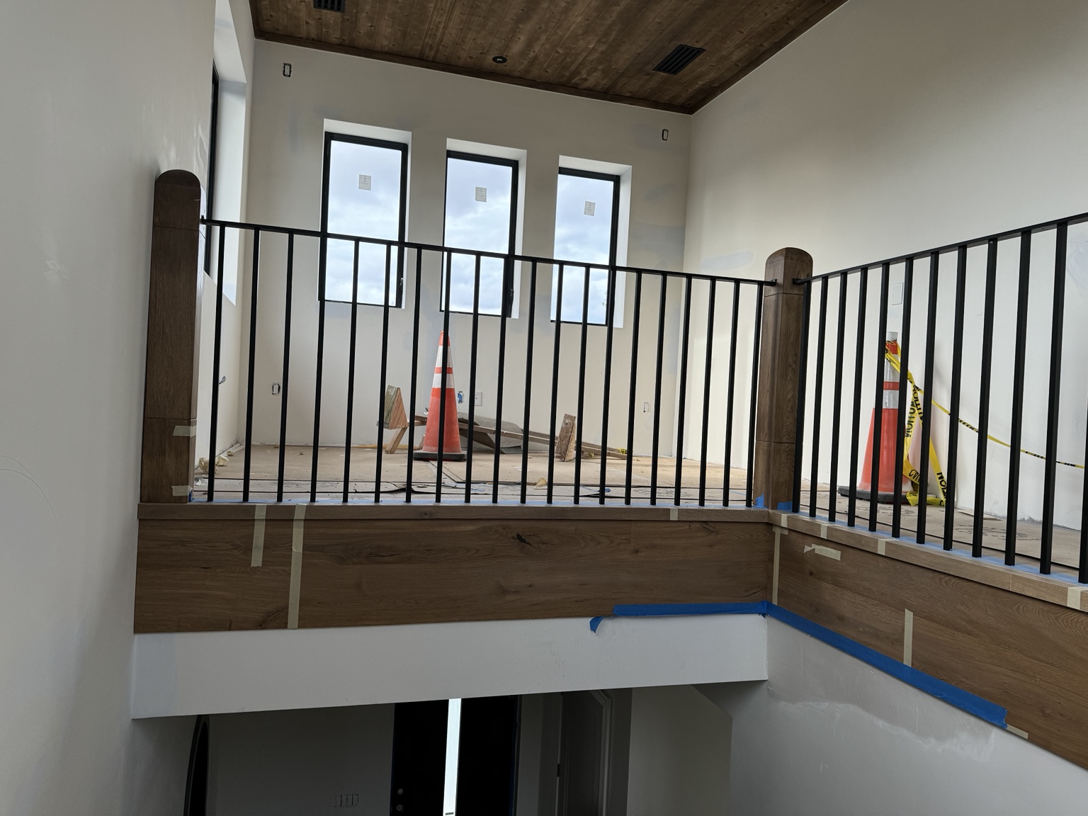 Custom black balcony railing